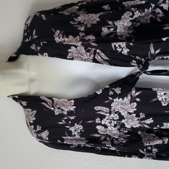 Spiritual Gangster Maya Kimono Cover Up Top Floral Tie Closure Woman's WOMEN'S - Picture 4 of 11